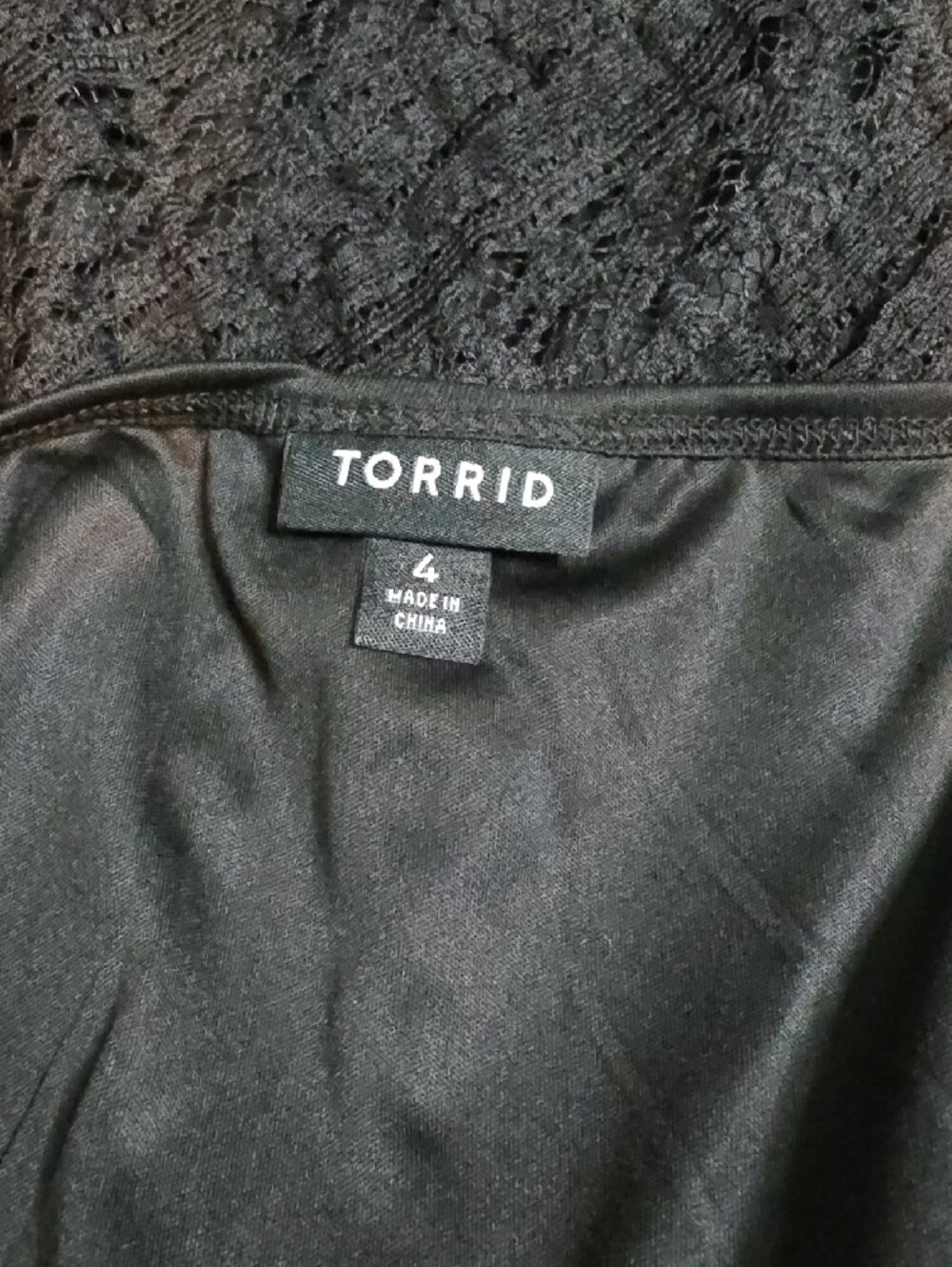 torrid Black Lace Trim Midi Dress - Picture 3 of 4